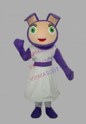 Purple Girl Adult Mascot Costume Cheap