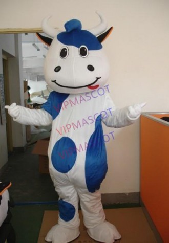 Blue Cattle Mascot Costume Online