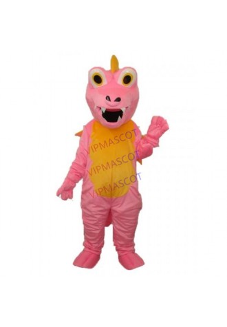 Pink Long Thorn Dragon Mascot Adult Costume