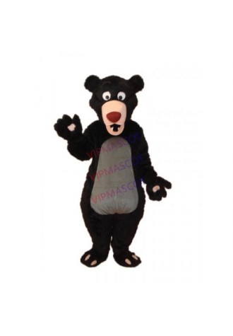 Long-haired Black Bear Mascot Adult Costume Online