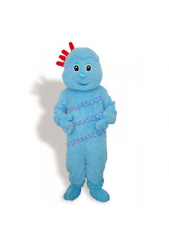 Blue Plush Little Boy Adult Mascot Costume Cheap