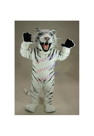 White Albino Tiger Mascot Costume