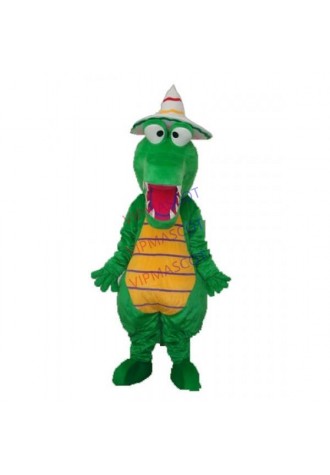 Crocodile with Hat Mascot Adult Costume Online