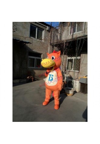 Orange Hippo Mascot Costume Online