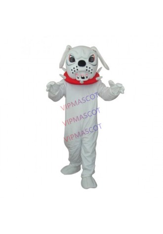 White Angry Dog Adult Mascot Costume Online