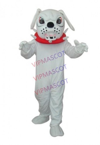 White Angry Dog Adult Mascot Costume Online