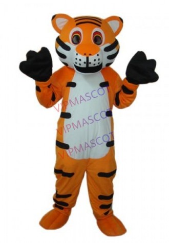 Orange Tiger Mascot Adult Costume