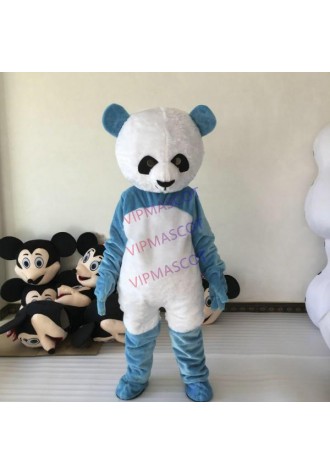 Blue Panda Mascot Costume Christmas