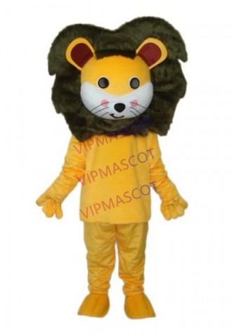 Small Yellow Lion Mascot Adult Costume