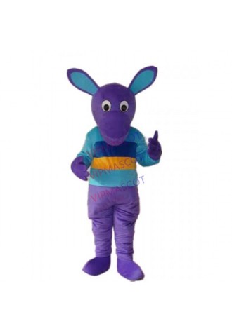 Purple Kangaroo Mascot Adult Costume