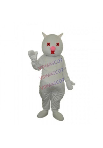 White Cat Mascot Adult Costume Online