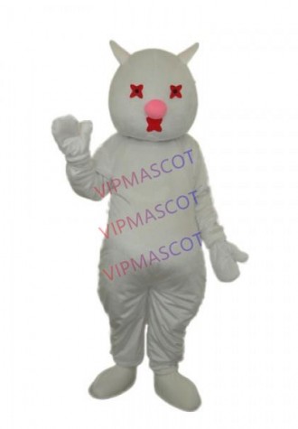 White Cat Mascot Adult Costume Online