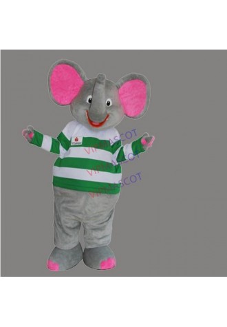 Gray & Pink Elephant Mascot Costume Cartoon Costum Online
