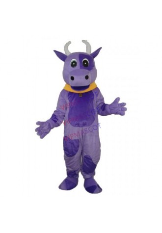 Purple Cow Mascot Adult Costume Online