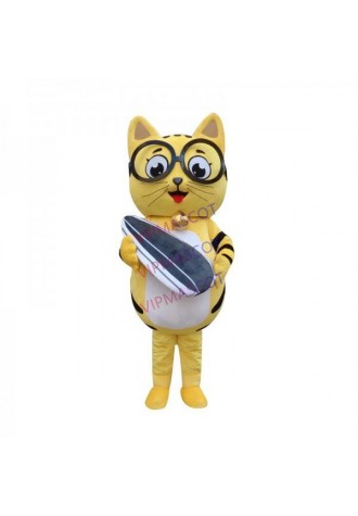 Yellow Cat Mascot Adult Costume Online