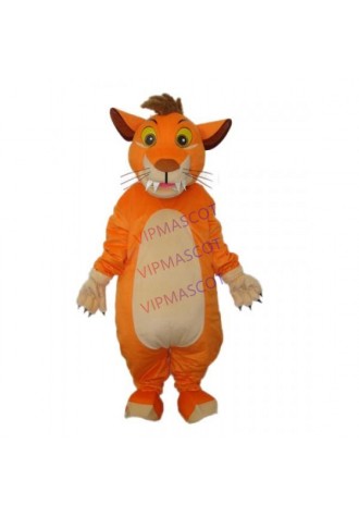Orange Lion Mascot Adult Costume