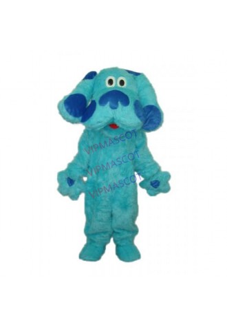 Long Hair Blue Dog Mascot Adult Costume Online