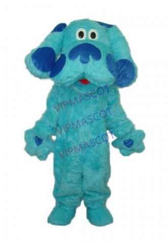Long Hair Blue Dog Mascot Adult Costume Online