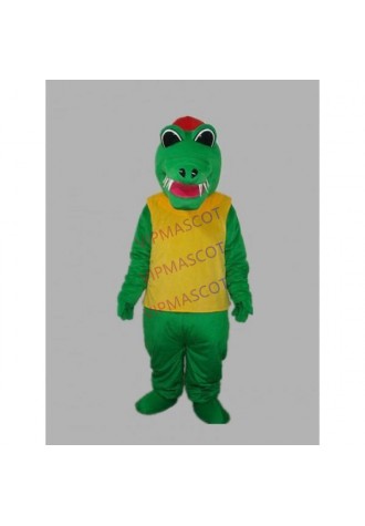 Africa Crocodile with Waistcoat Adult Mascot Costume Online