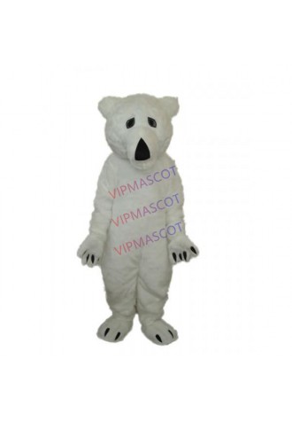 Cheap Long Wool Polar Bear Mascot Adult Costume Online