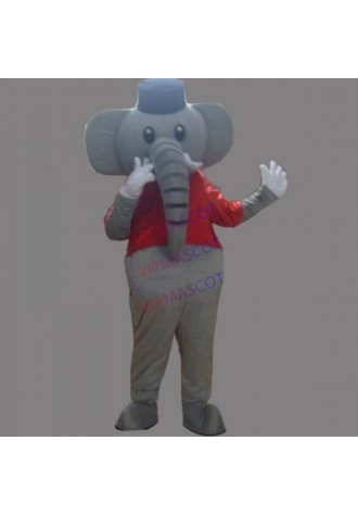 Grey Elephant Mascot Costume Cartoon Costum Online