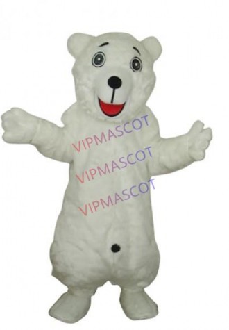 White Polar Bear Adult Mascot Costume Online