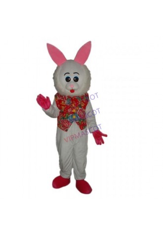 Furry Face Rabbit Mascot Adult Costume