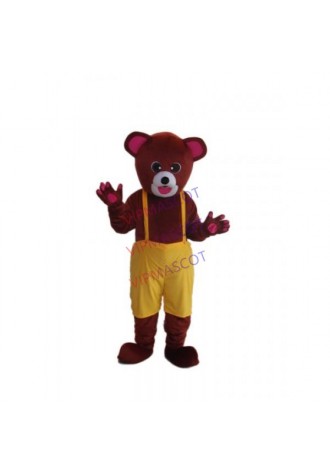 Cheap Brown Yellow Bear Mascot Adult Costume Online