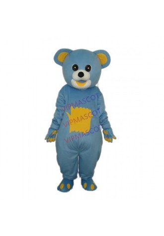 Yellow Belly Blue Bear Mascot Adult Costume Online