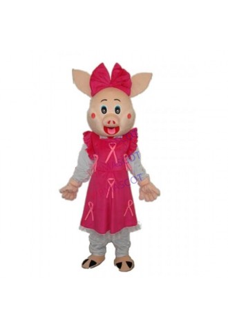 Cute Plump Pig Mascot Adult Costume