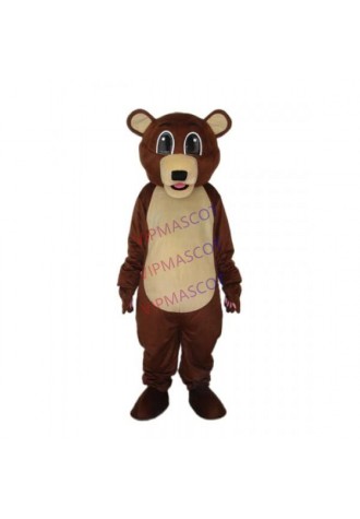 Big Eyes Brown Bear Mascot Adult Costume Cheap