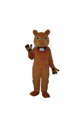 Golden Cougar Mascot Adult Costume