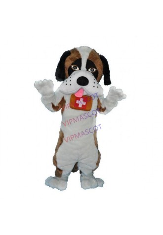 Saint Bernard Dog Mascot Adult Costume Online