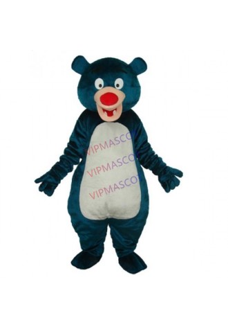 Second Version Blue Bear Short Plush Adult Mascot Costume Cheap
