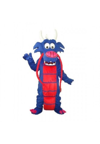 Blue Mushu Mascot Adult Costume Online