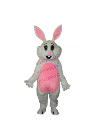 Pink Ears Rabbit Mascot Adult Costume