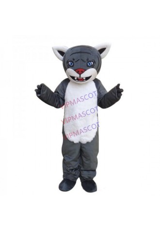 Grey Cartton Tiger Mascot Costume