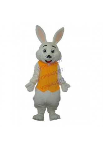Cheap Yellow Vest Rabbit Mascot Adult Costume