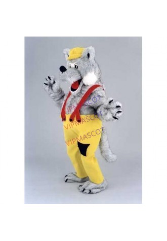 Happy Wolf Mascot Costume
