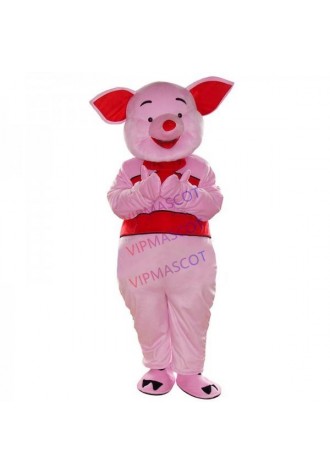 Cute Pink Piglet Pig Cartoon Mascot Costume Fancy Party Dress Cheap