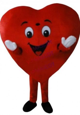 New Red Love Heart Mascot Costume Christmas Party Dress