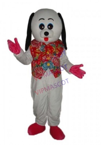 White Dog Mascot Adult Costume Online