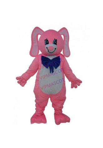 Long Ear Pink Bear Mascot Adult Costume Online