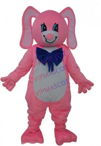 Long Ear Pink Bear Mascot Adult Costume Online