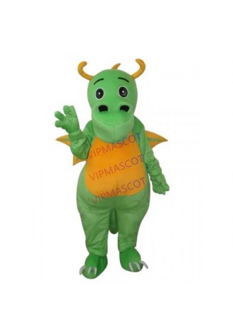 Big Nose Green Dinosaur Mascot Adult Costume