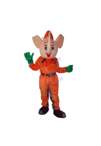 Orange Elephant Mascot Adult Costume Online