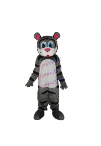 Small Gray Tiger Mascot Adult Costume
