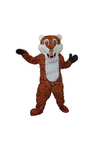 Reddish Brown Stripe Tiger Adult Mascot Costume