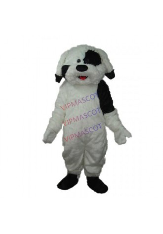 Cheap Long Haired Colourful Dog Mascot Adult Costume Online