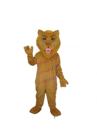 Old Brown Lion Mascot Adult Costume
